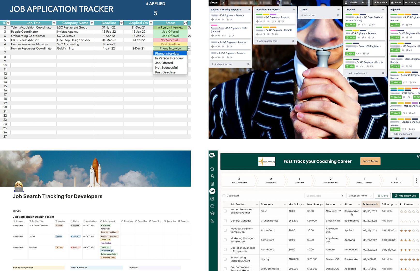 Traditional tracking methods